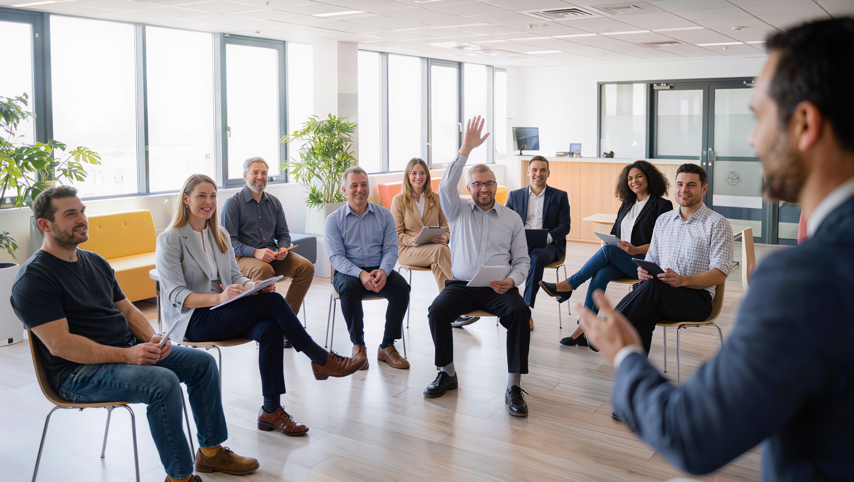 Session de formation collective dans une copropriété